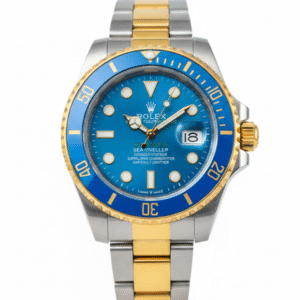 Two-Tone Blue & Gold Sport Dive Watch