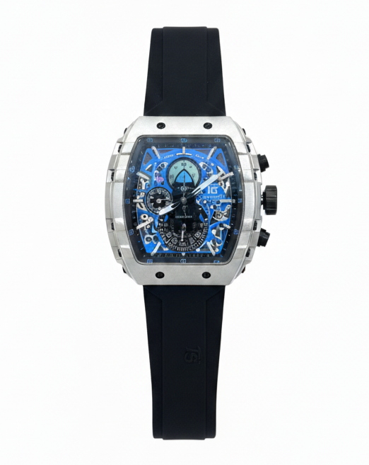 Avant-Garde Skeleton Chronograph Watch